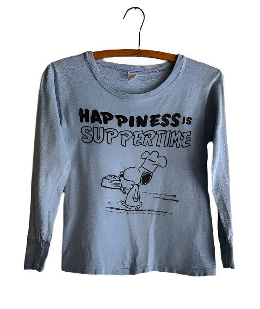 60s Snoopy Supper Time Long Sleeve Tee