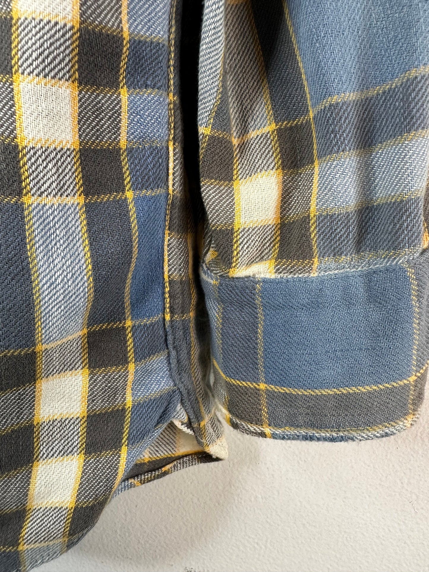 close up view of side gusset and cuff detail 