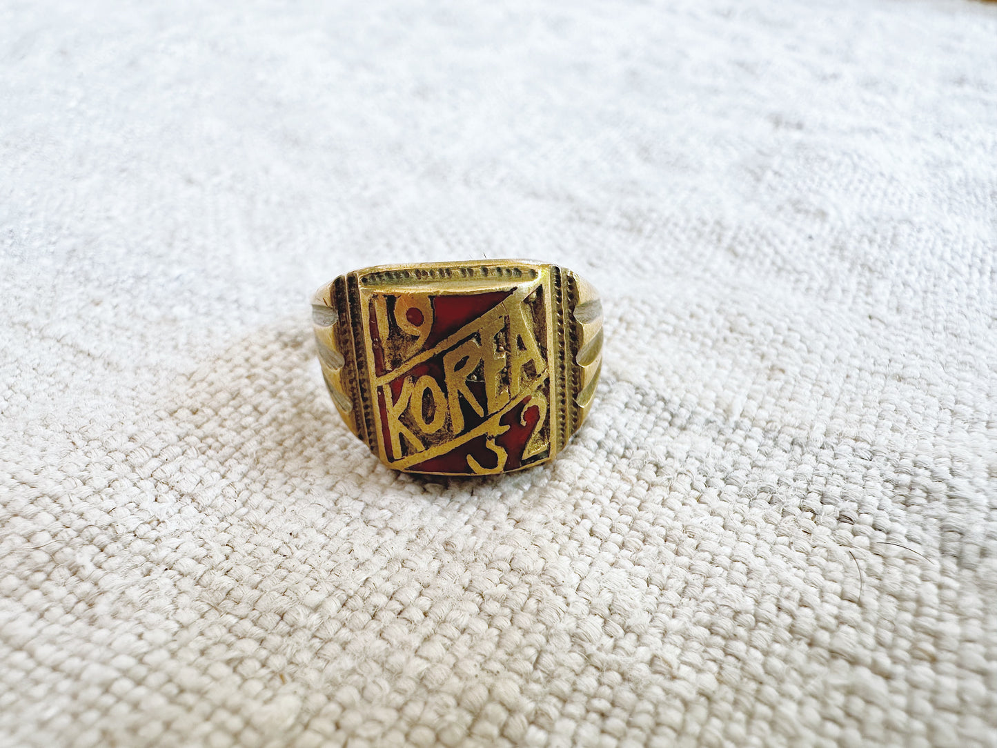 Korea 1952 Trench Art Brass Ring