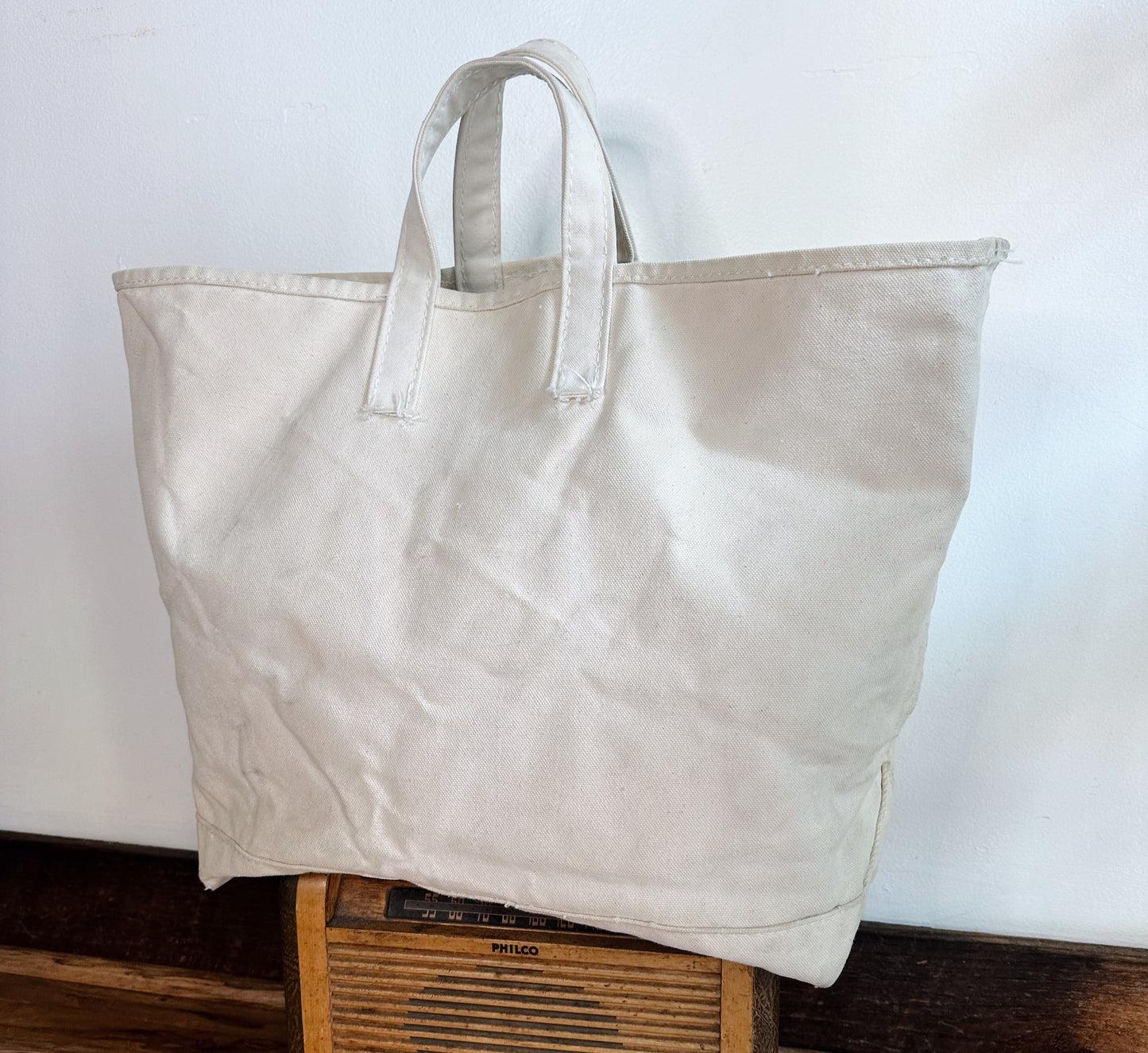 side view of tote bag