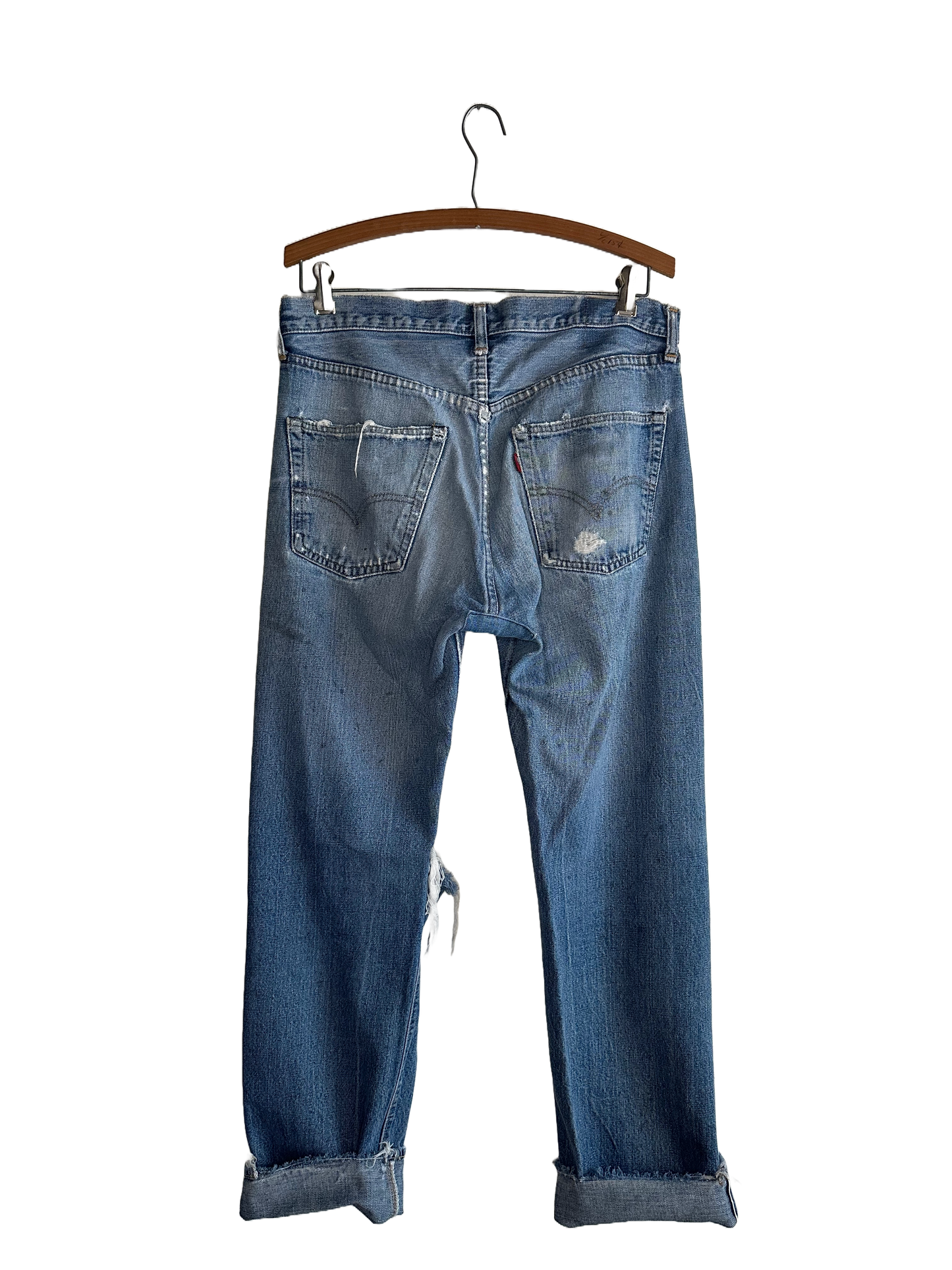 back view of jeans. 2 pockets 