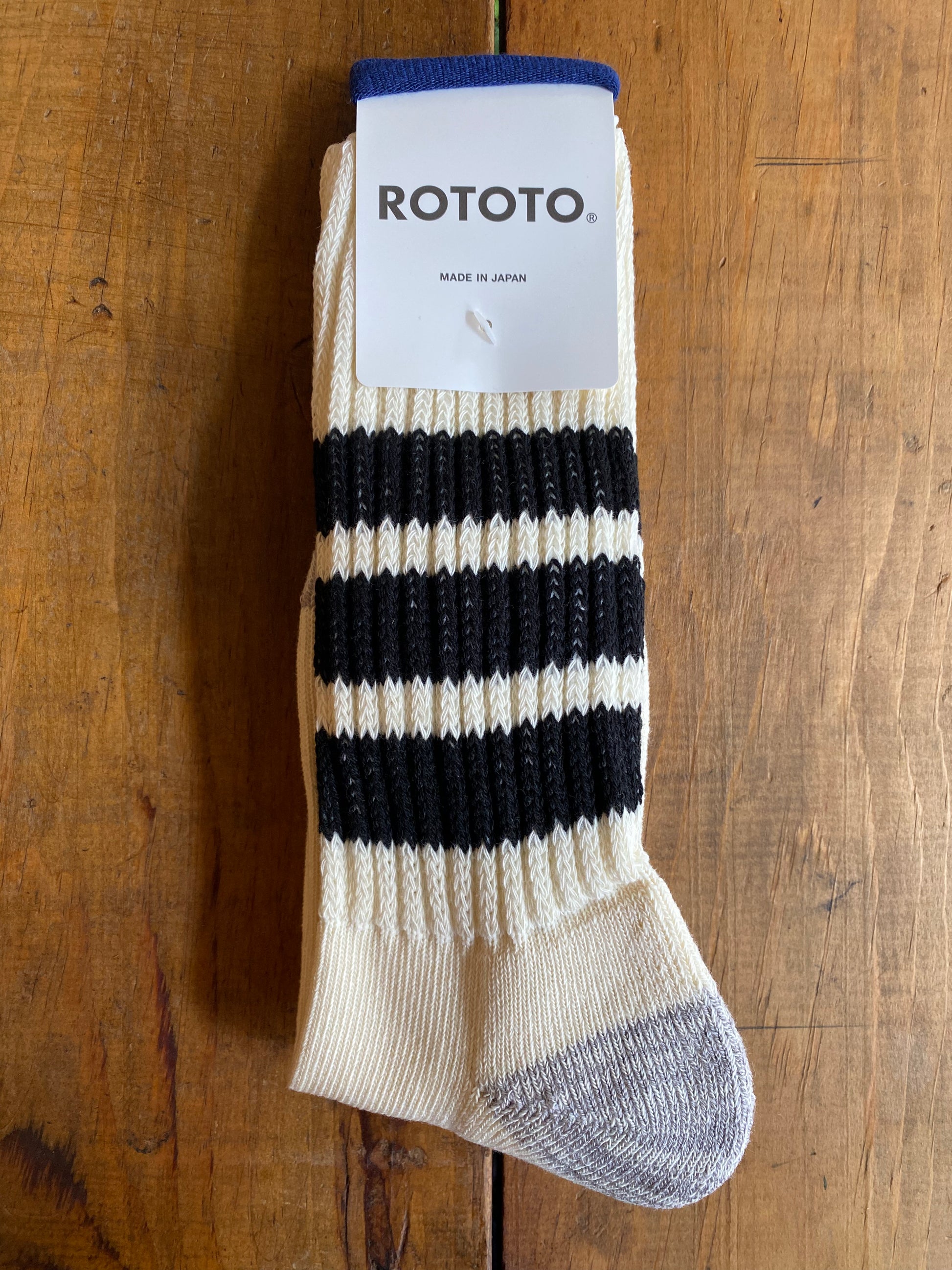 black stripe folded socks