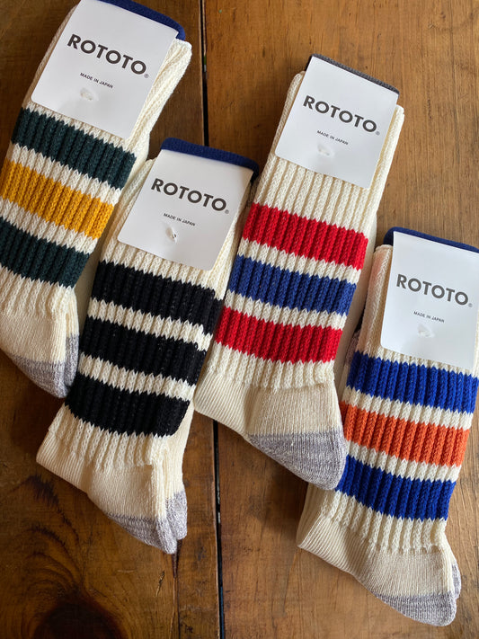 group of old school rotato socks all color options 
