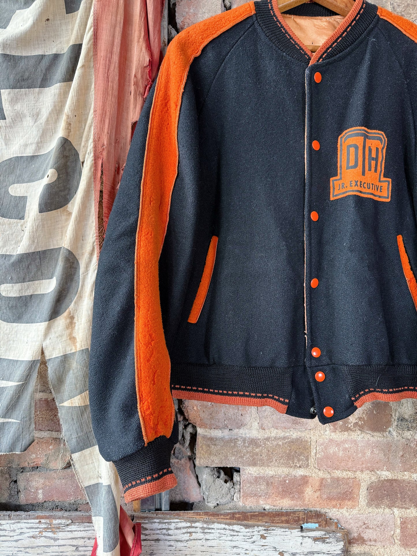 1950 Wool Satin Reversible Varsity Jacket