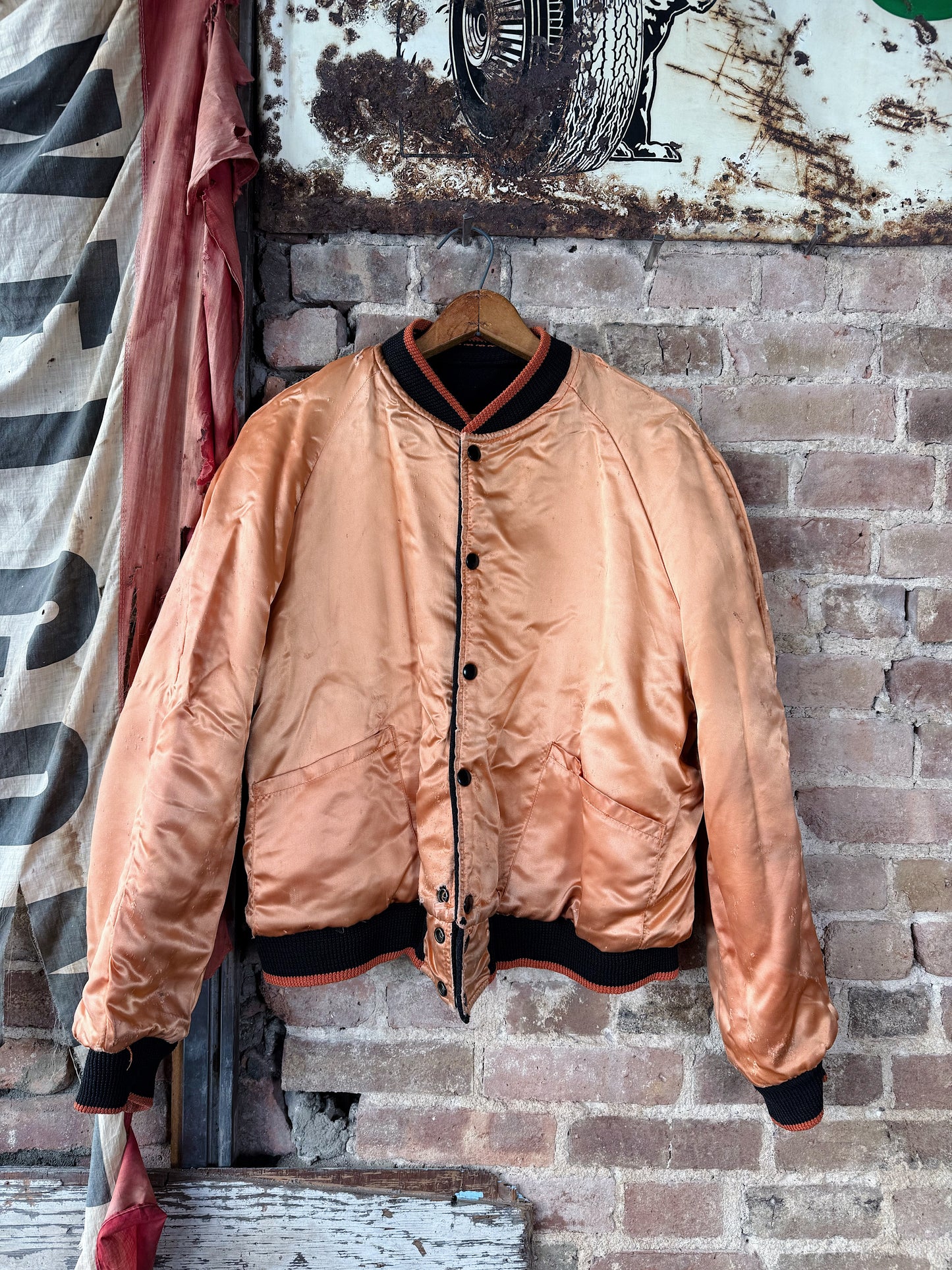 1950 Wool Satin Reversible Varsity Jacket