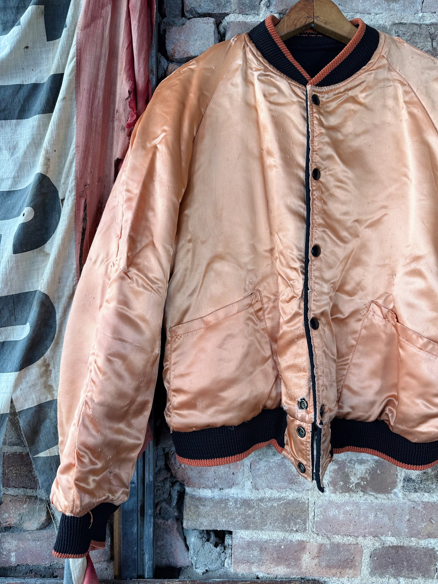 1950 Wool Satin Reversible Varsity Jacket