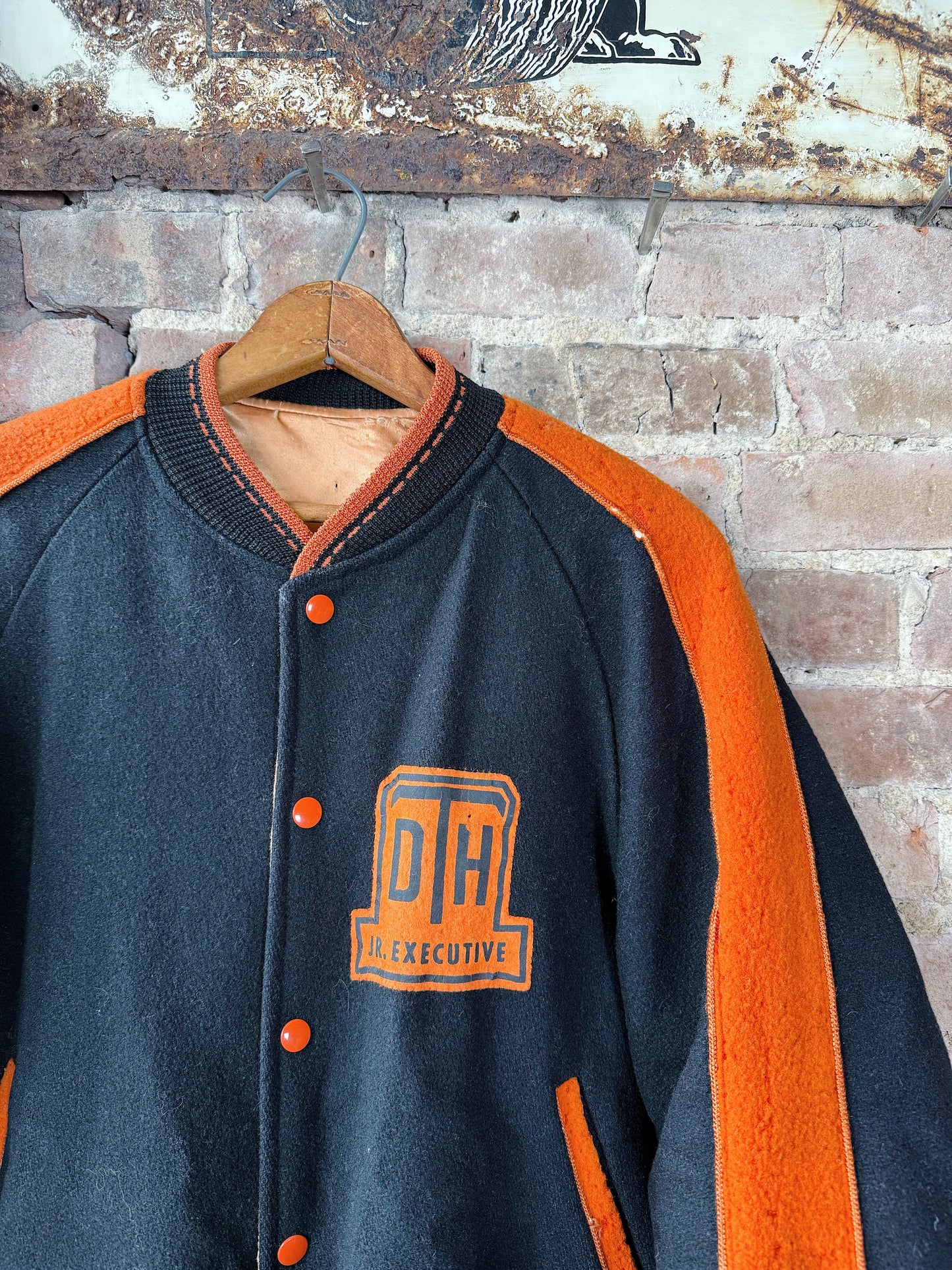 1950 Wool Satin Reversible Varsity Jacket