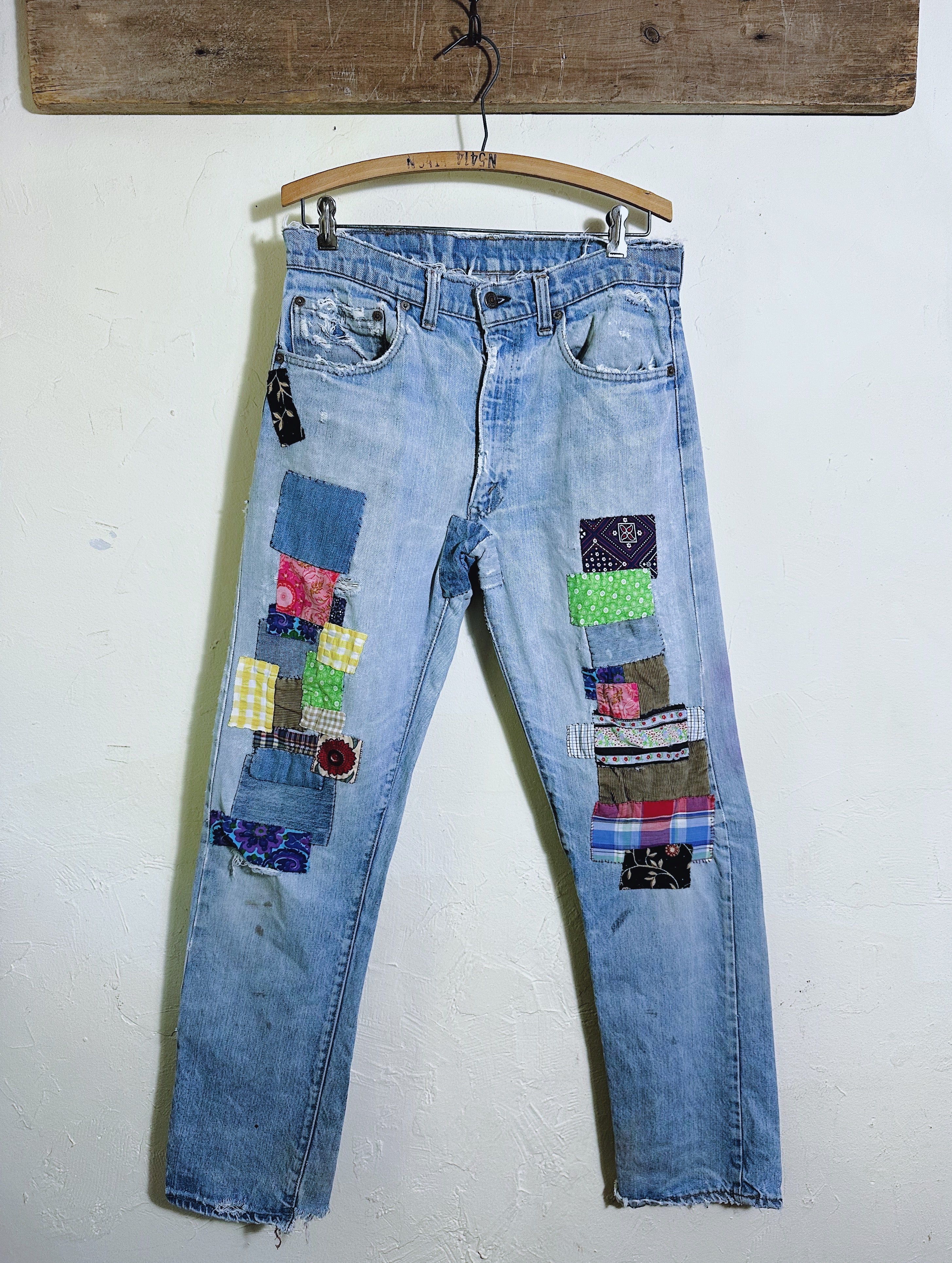 Levi s 501 Crazy Patched Jeans Raggedy Threads