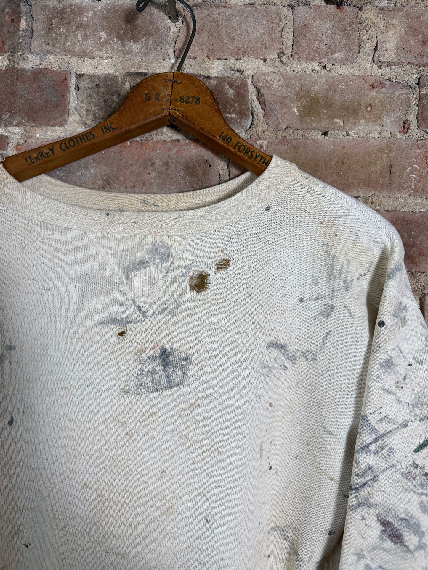 50s Single V Paint Splattered Sweatshirt