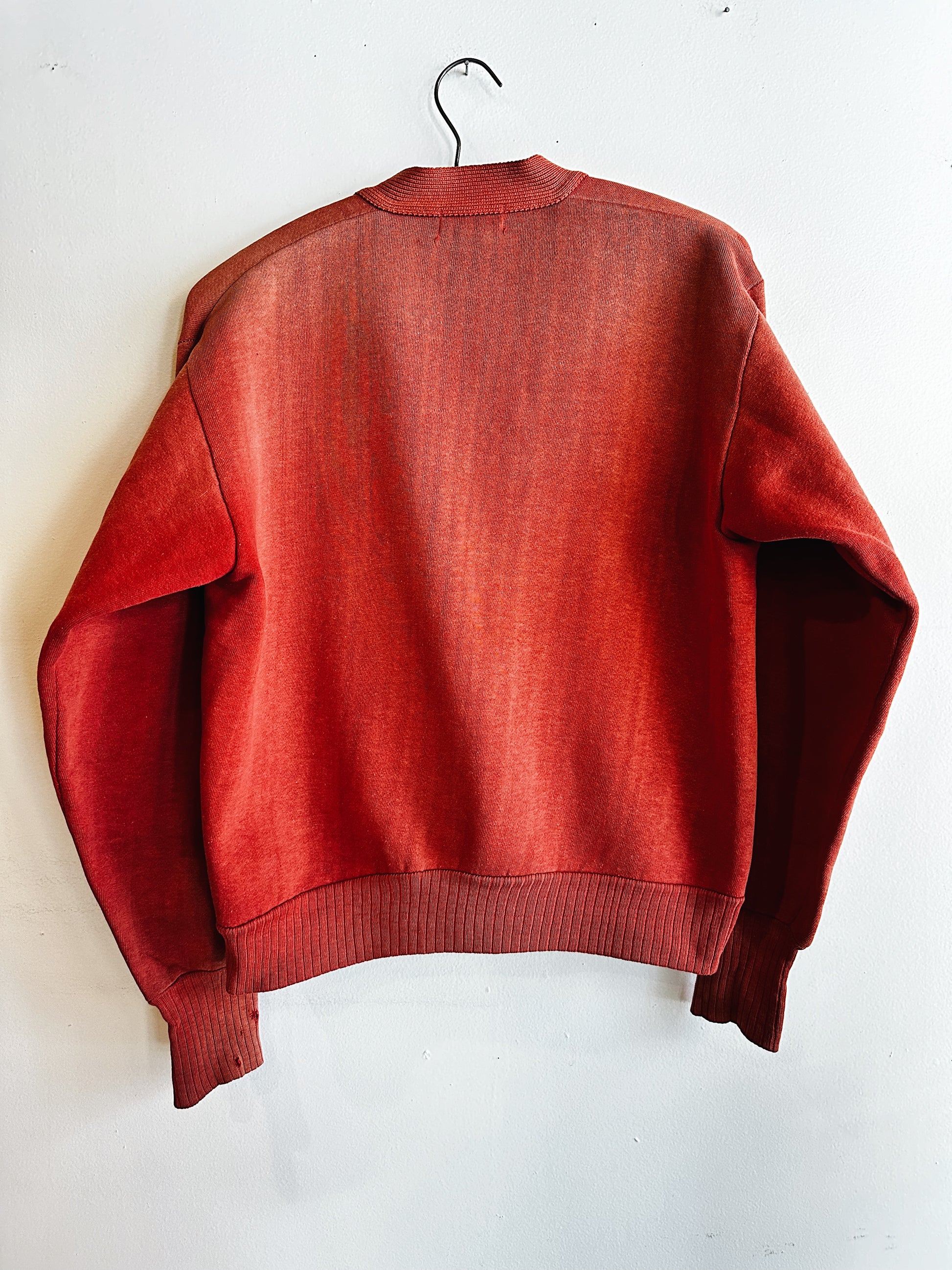 Red Cardigan back view 