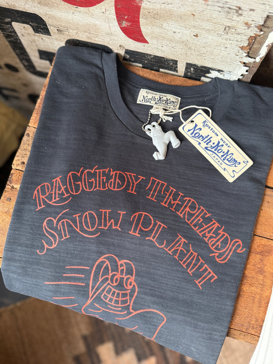 SNOW PLANT X RAGGEDY COLLAB TEE- Black & Red