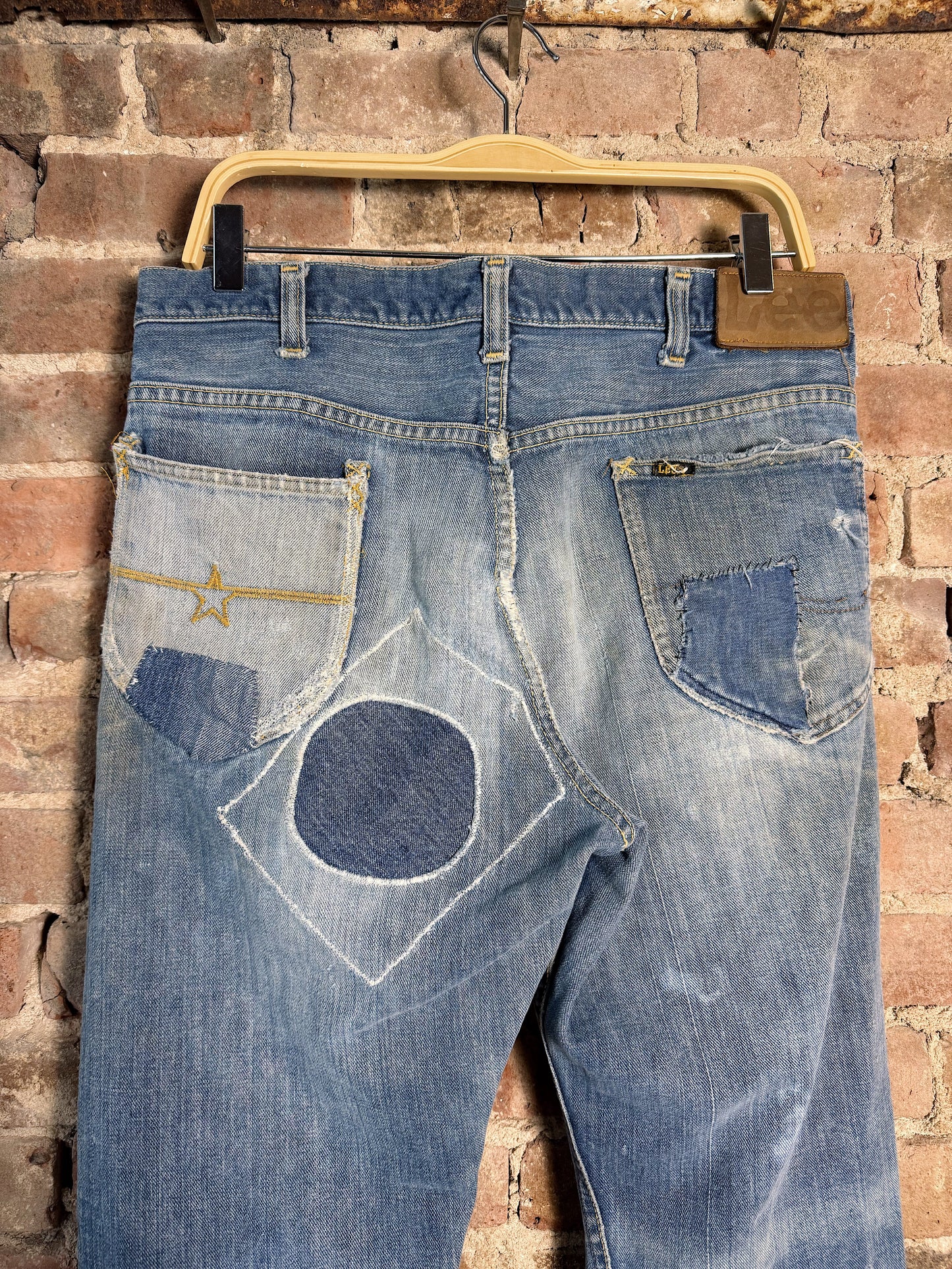70s Patched Lee Riders Flare