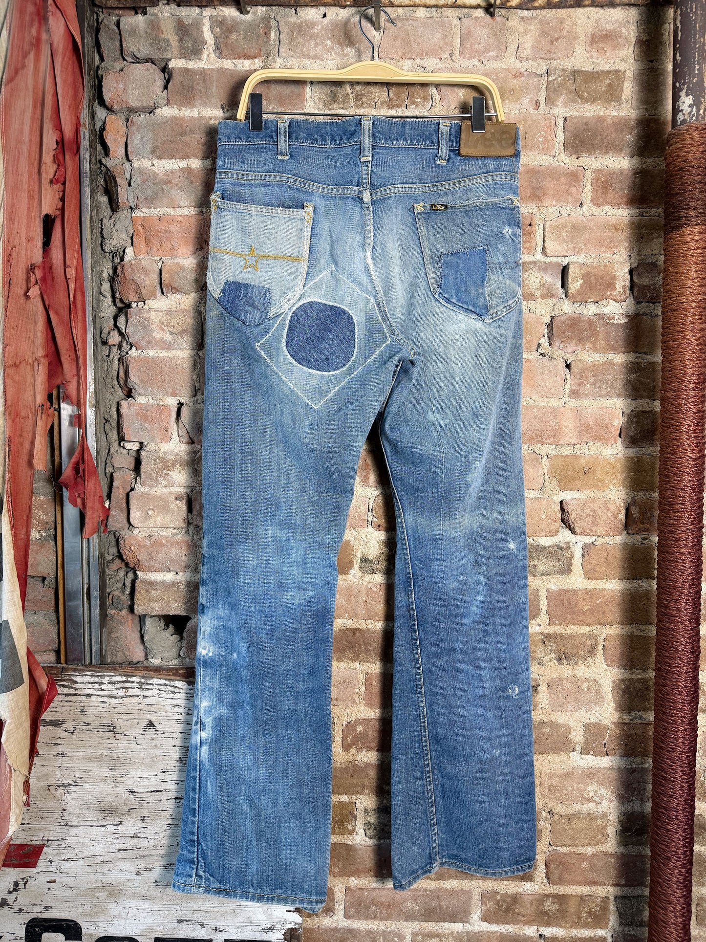 70s Patched Lee Riders Flare