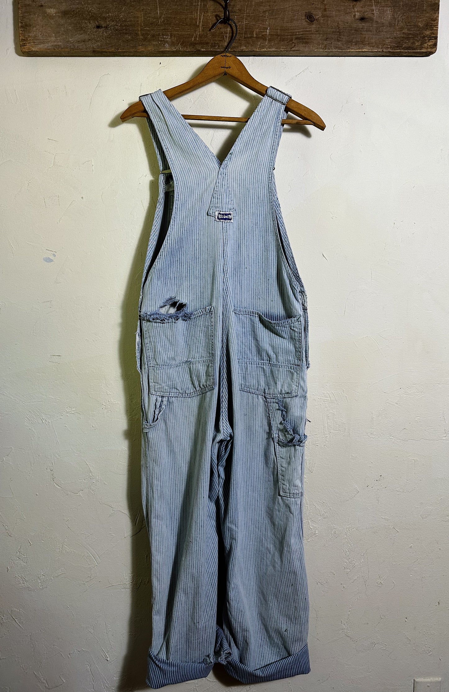 Big Smith Patched Hickory Denim Overalls