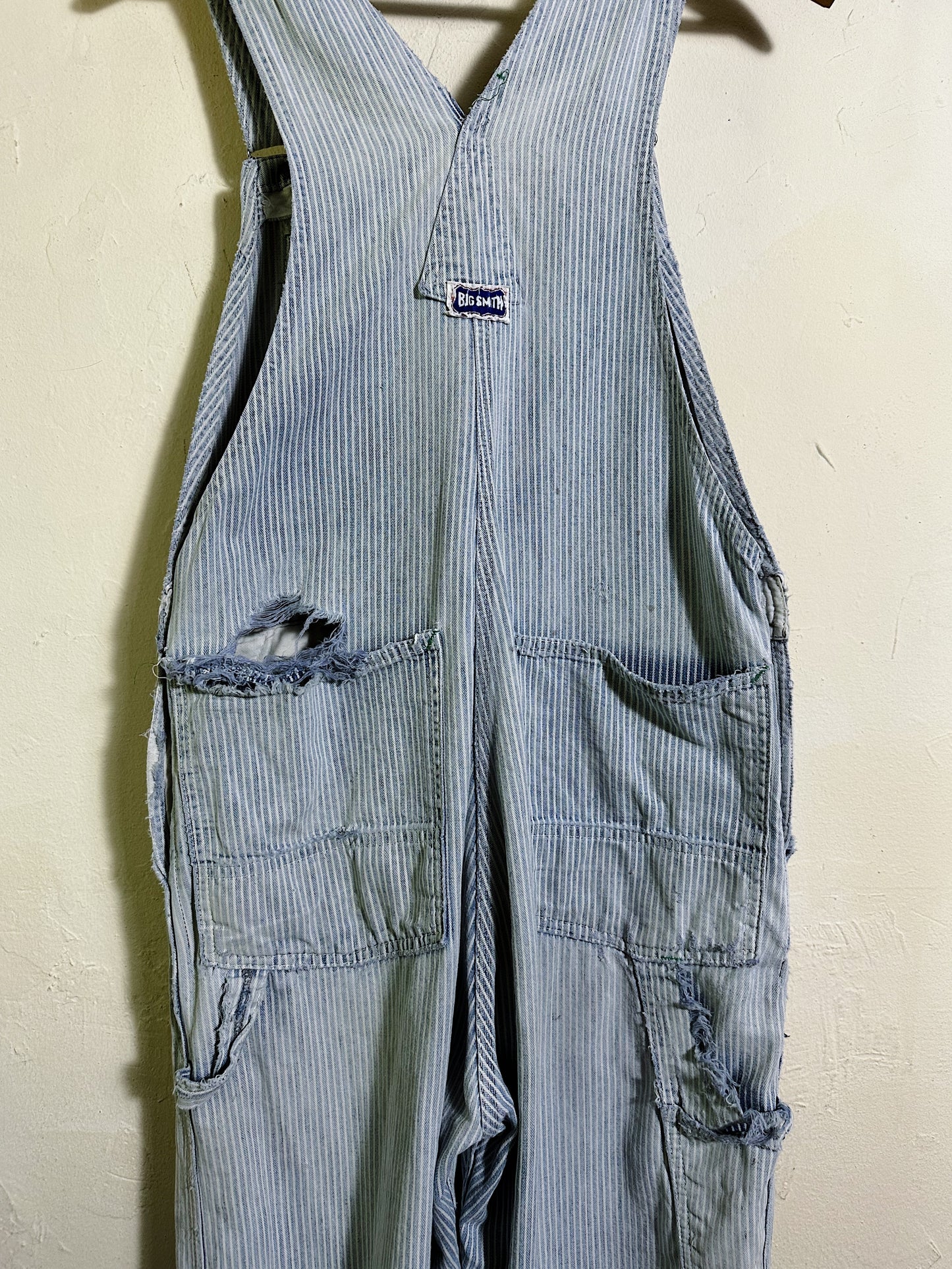 Big Smith Patched Hickory Denim Overalls