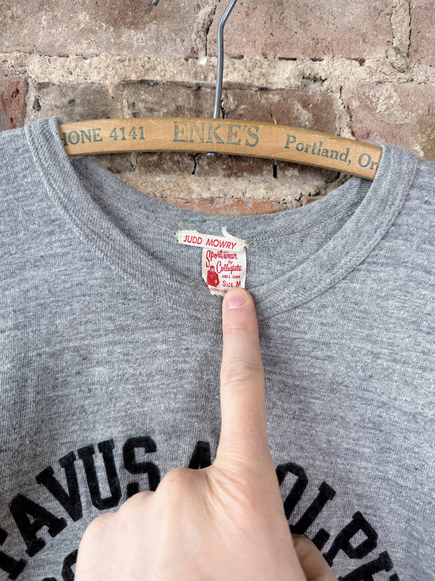 50s Gustavus Adolphus College Flocked T-Shirt