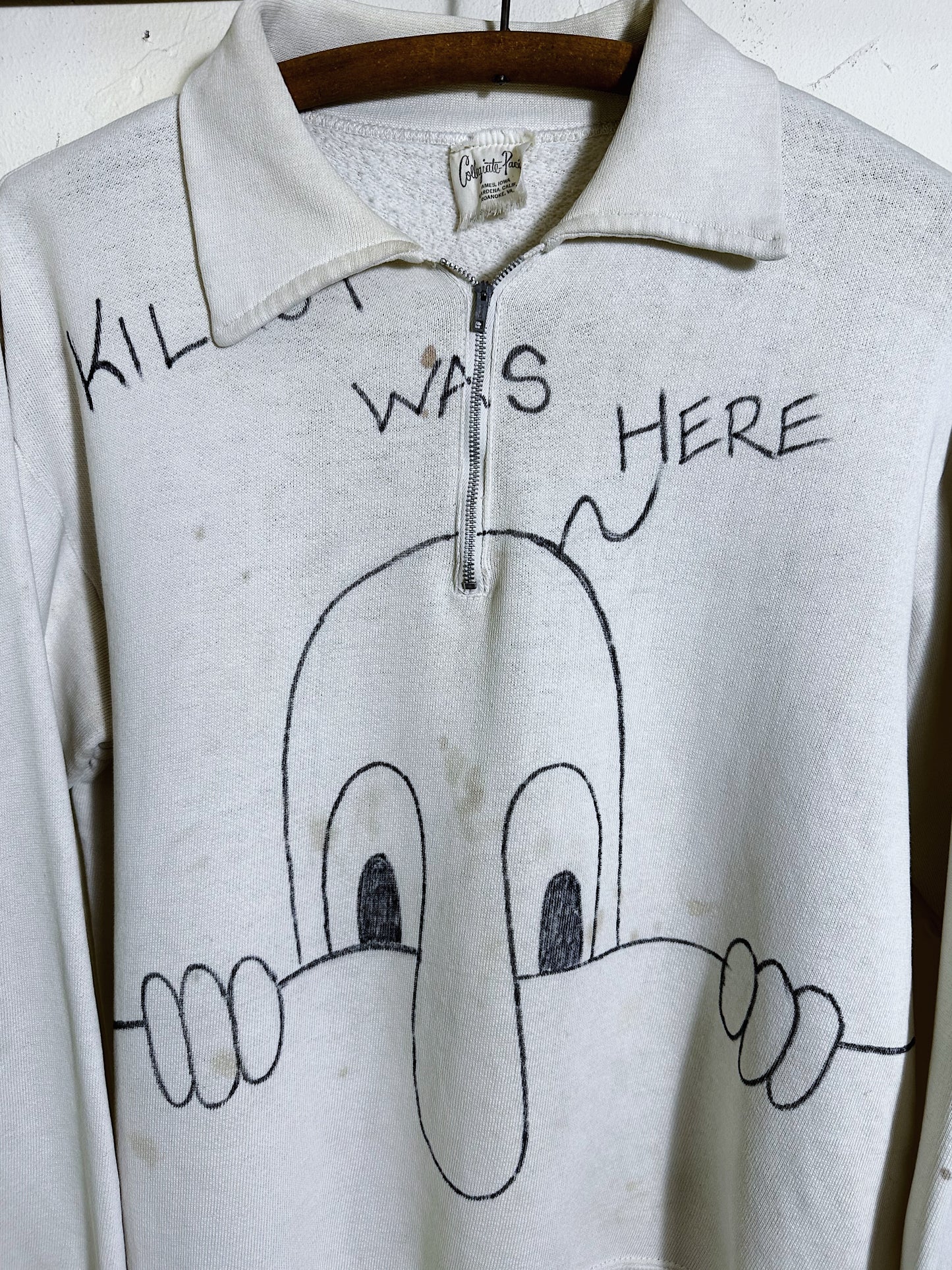 Kitz Fitz Hand Drawn Kilroy Half Zip Sweatshirt