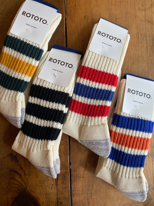 group of old school rotato socks all color options 