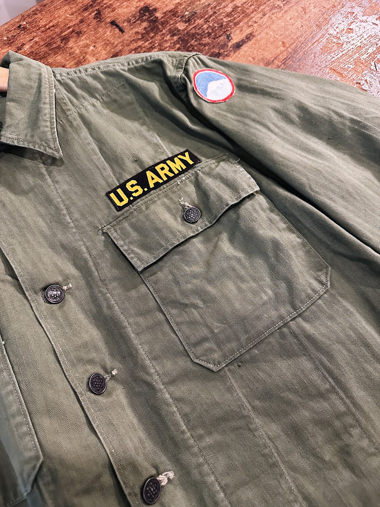 US Army hbt shirt front details 2