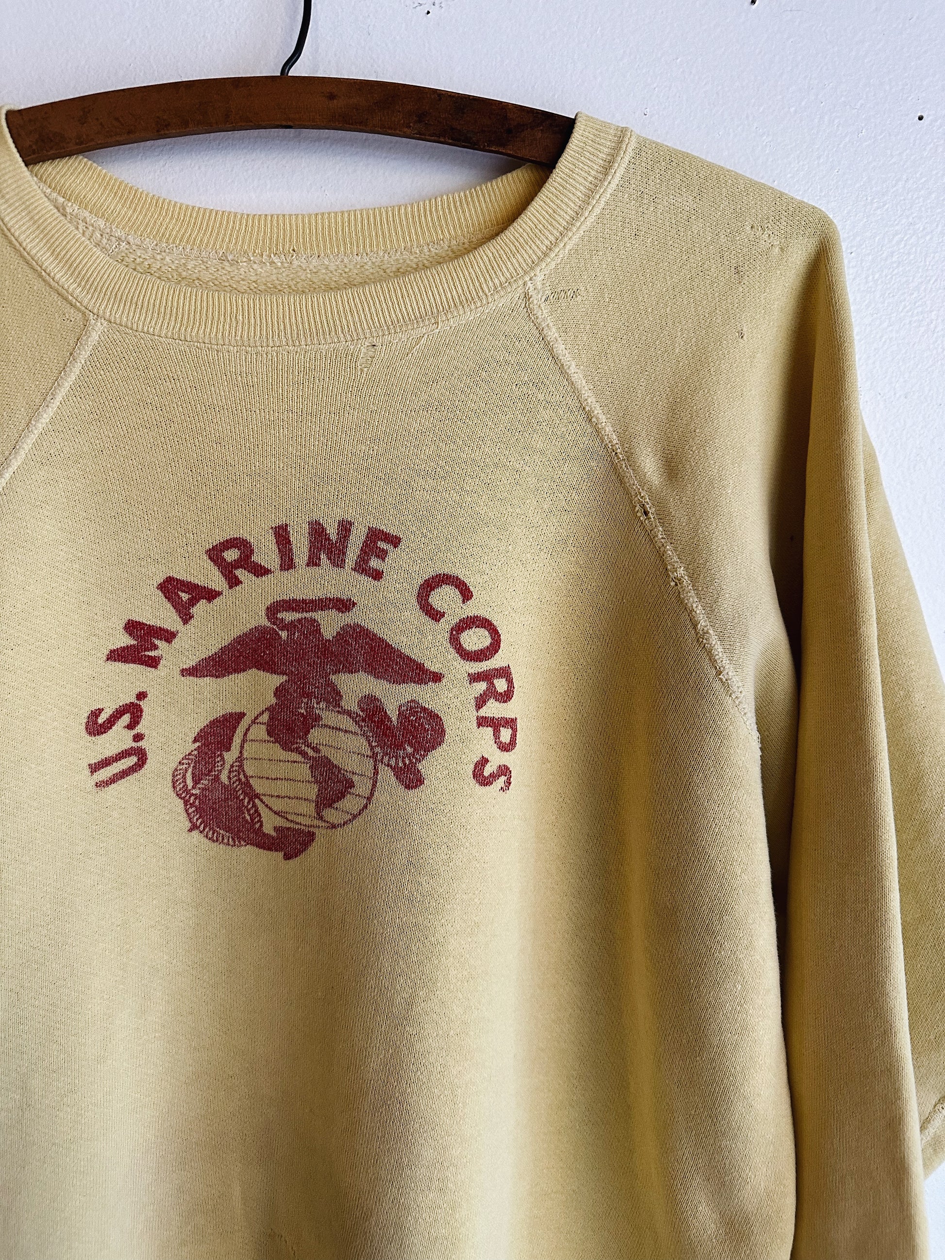 60s USMC Sweatshirt Vietnam Era front details 